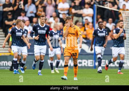 Scott Twine of Hull City reacts during the Sky Bet Championship match ...