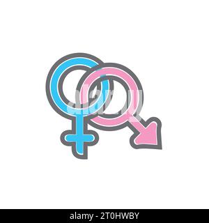 Gender Equality Symbol Icon Vector Illustration Design Stock Photo - Alamy