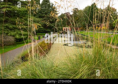 Canal Gardens, Roundhay Park, Leeds, West Yorkshire, UK in October Stock Photo