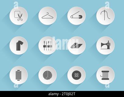 sewing vector icons Stock Vector