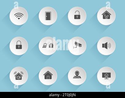 smart home vector icons Stock Vector