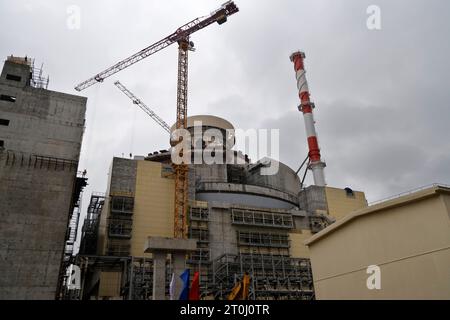 Pabna, Bangladesh - October 04, 2023: The under Construction of Rooppur Nuclear Power Plant at Ishwardi in Pabna, Bangladesh. Ruppur Nuclear power pla Stock Photo