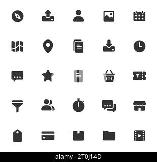 ui web icons isolated Stock Vector