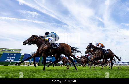 Atrium ridden by jockey Harry Davies winning the Howden Challenge Cup at Ascot Racecourse, Berkshire. Picture date: Saturday October 7, 2023. Stock Photo