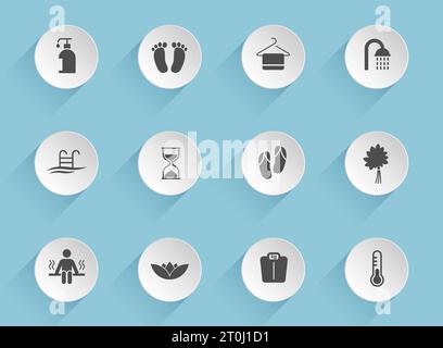sauna vector icons Stock Vector