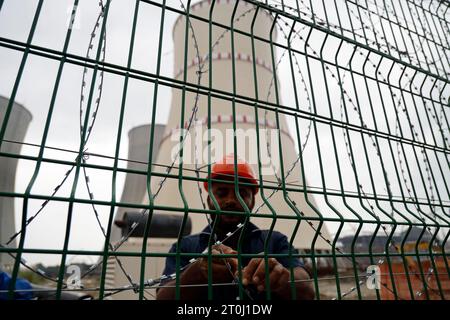 Pabna, Bangladesh - October 04, 2023: The under Construction of Rooppur Nuclear Power Plant at Ishwardi in Pabna, Bangladesh. Ruppur Nuclear power pla Stock Photo