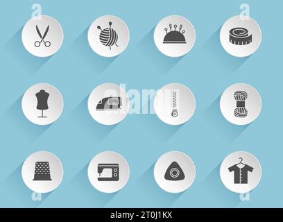 sewing vector icons Stock Vector