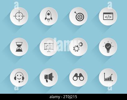 startup vector icons Stock Vector