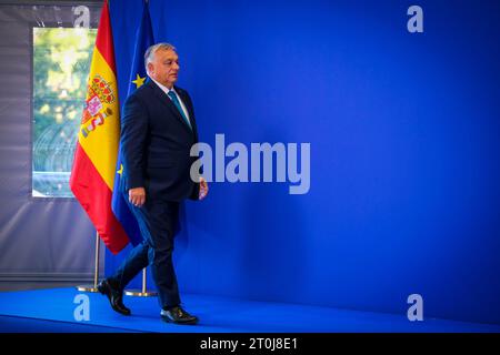 Granada, Spain. 06th Oct, 2023. Nicolas Landemard/Le Pictorium - Informal European Summit in Granada (Spain). - 06/10/2023 - Spain/Andalusia/Granada - The various European heads of state met at an informal summit of the European Economic Community. Credit: LE PICTORIUM/Alamy Live News Stock Photo