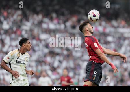 MADRID, SPAIN - OCTOBER 7: David Garcia of Osasuna during the La liga 2023/24 match between Real Madrid and Osasuna at Santiago Bernabeu Stadium. Credit: Guille Martinez/AFLO/Alamy Live News Stock Photo