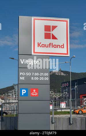 Nitra, Slovakia - October, 6, 2023 :  Kaufland supermarket. Kaufland is a German hypermarket chain, part of the Schwarz Gruppe which also owns Lidl. Stock Photo