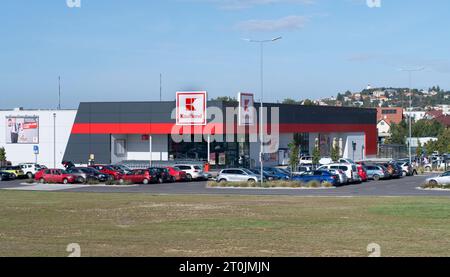 Nitra, Slovakia - October, 6, 2023 :  Kaufland supermarket. Kaufland is a German hypermarket chain, part of the Schwarz Gruppe which also owns Lidl. Stock Photo