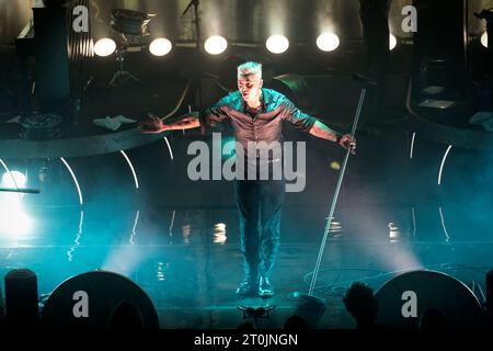 Oslo, Norway. 06th Oct, 2023. The Norwegian rock band Kaizers Orchestra performs a live concert at Sentrum Scene in Oslo. Here singer and musician Janove Ottesen is seen live on stage. (Photo Credit: Gonzales Photo/Alamy Live News Stock Photo