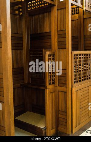 Confessional, Kirche am Steinhof, also called the Church of St. Leopold, is the Roman Catholic oratory of the Otto-Wagner-Spital. The building, design Stock Photo