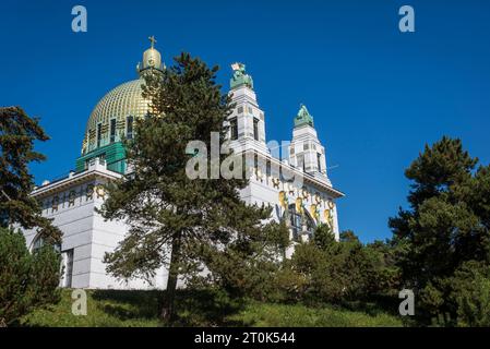 Kirche am Steinhof, also called the Church of St. Leopold, is the Roman Catholic oratory of the Otto-Wagner-Spital. The building, designed by Otto Wag Stock Photo