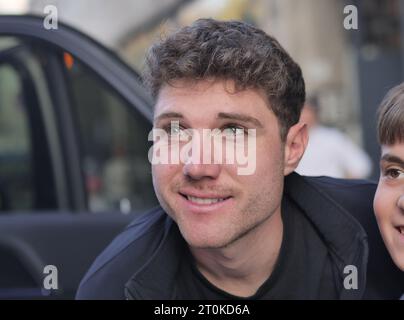 Bergamo, Italy. 07th Oct, 2023. Marc Hirschi of the UAE team after participating in the 2023 Tour of Lombardy won by his teammate Tadej Pogacar Credit: Independent Photo Agency/Alamy Live News Stock Photo