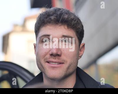 Bergamo, Italy. 07th Oct, 2023. Marc Hirschi of the UAE team after participating in the 2023 Tour of Lombardy won by his teammate Tadej Pogacar Credit: Independent Photo Agency/Alamy Live News Stock Photo