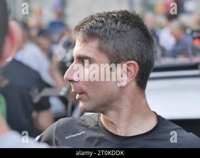 Bergamo, Italy. 07th Oct, 2023. Diego Ulissi of the UAE team after participating in the 2023 Tour of Lombardy won by his teammate Tadej Pogacar Credit: Independent Photo Agency/Alamy Live News Stock Photo