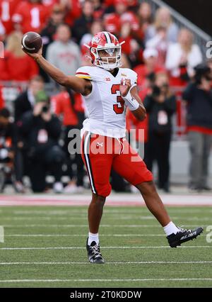 Maryland quarterback Taulia Tagovailoa throws against Indiana during an ...