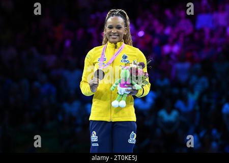 Antwerp, Belgium. 07th Oct, 2023. Rebeca Andrade (BRA) vault Gold medal during 52nd Artistic Gymnastics World Championships - Apparatus Finals day 1, Gymnastics in Antwerp, Belgium, October 07 2023 Credit: Independent Photo Agency/Alamy Live News Stock Photo