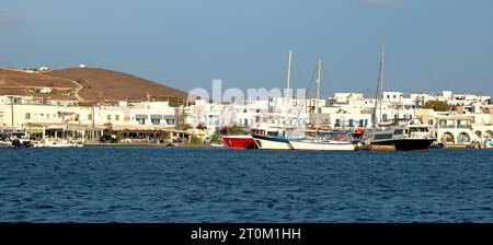 Panoramic view of Anti-Paros, the Cyclades - Greece Stock Photo