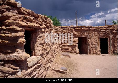 Pueblo replica, Anasazi State Park, Highway 12 National Scenic Byway, Utah Stock Photo