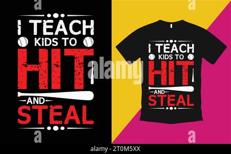 Funny Baseball Tshirt Design Typography Lover Ball Vector Shirt Tops   Gift For Men & Women Stock Vector