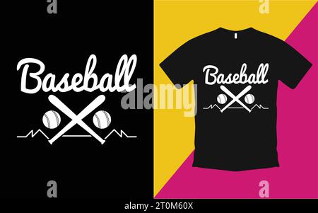 Funny Baseball Tshirt Design Typography Lover Ball Vector Shirt Tops   Gift For Men & Women Stock Vector