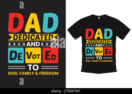 Father's Day T-shirt Design Vector Typography Father Dad Shirt, Papa Gift For Men & Women Stock Vector