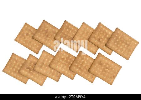Some dry biscuits on a transparent surface Stock Photo
