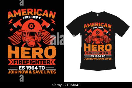 Funny Graphic Firefighter Tshirt Design Vector Typography Shirt for Boys & Girls Gifts Stock Vector