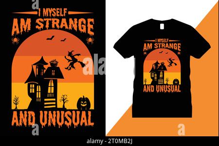 Happy Halloween Tshirt Design Vector Graphic Funny Ghost Pumpkin For Men Women Kids gifts Shirt Stock Vector