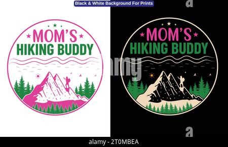 Funny Adventure Hiking Tshirt Design Vector and Mountain Graphic shirt for Men Women's gifts Stock Vector