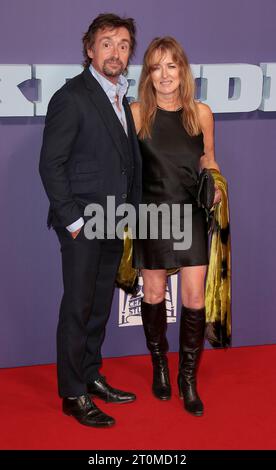 Oct 05, 2023 - London, England, UK - Richard Hammond and Mindy Hammond attending BFI London Film Festival's Headline Gala - The Bikeriders,  Southbank Stock Photo