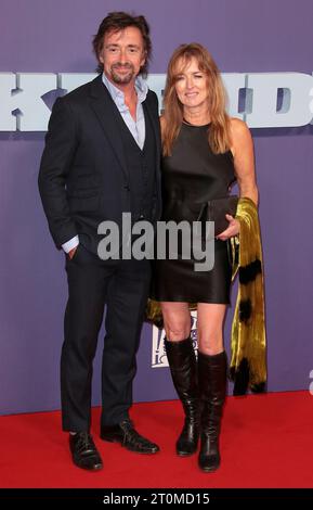 Oct 05, 2023 - London, England, UK - Richard Hammond and Mindy Hammond attending BFI London Film Festival's Headline Gala - The Bikeriders,  Southbank Stock Photo