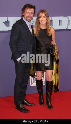 Oct 05, 2023 - London, England, UK - Richard Hammond and Mindy Hammond attending BFI London Film Festival's Headline Gala - The Bikeriders,  Southbank Stock Photo