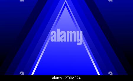 Stable glowing blue triangle frames copy space geometric background Stock Vector