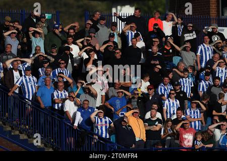 Sheffield, UK. 07th Oct, 2023. Sheffield Wednesday fans watch on during the Sky Bet Championship match Sheffield Wednesday vs Huddersfield Town at Hillsborough, Sheffield, United Kingdom, 7th October 2023 (Photo by Gareth Evans/News Images) in Sheffield, United Kingdom on 10/7/2023. (Photo by Gareth Evans/News Images/Sipa USA) Credit: Sipa USA/Alamy Live News Stock Photo