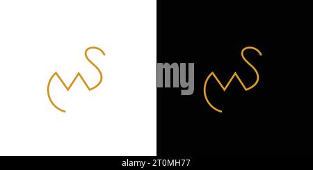Modern and elegant MS initials logo design Stock Vector