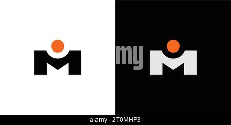 modern and unique letter MI initials logo design Stock Vector