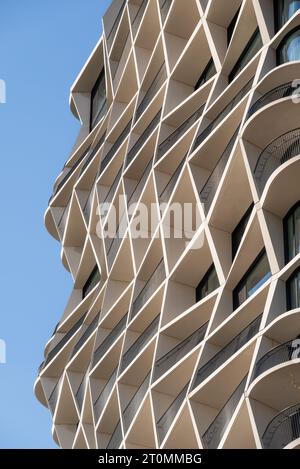 Amsterdam, Netherlands - Q Residences housing tower by Studio Gang Stock Photo