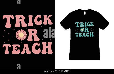 Retro groovy Tshirt Design Vintage Hippie 60s 70s 80s T-Shirt Cute Floral Graphic Shirt Stock Vector