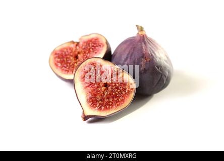 Fresh figs isolated on white Stock Photo