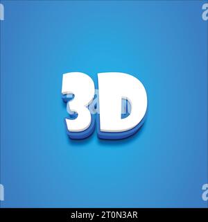 Vector 3D text on a blue blackground. Stock Vector
