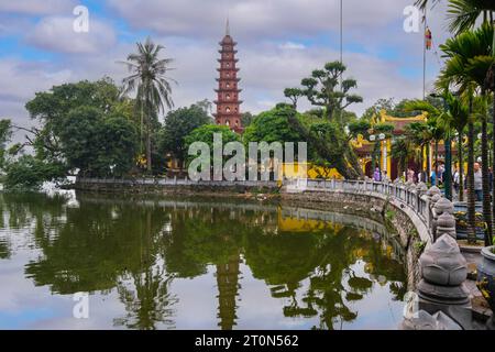 Hanoi, Vietnam. Tran Quoc Pagoda, Oldest Buddhist Temple in Hanoi. Stock Photo
