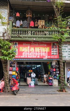 Hanoi, Vietnam. Made in Vietnam Outlet Factory, Old Quarter. Stock Photo