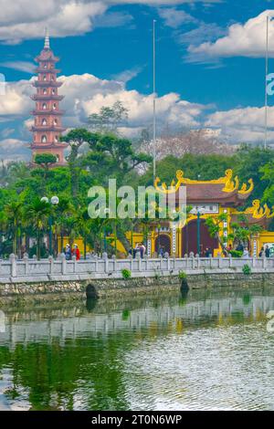 Hanoi, Vietnam. Tran Quoc Pagoda, Oldest Buddhist Temple in Hanoi. Stock Photo