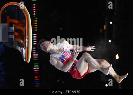 Antwerp, Belgium. 08th Oct, 2023. Harry Hepworth pictured in action at the Artistic Gymnastics World Championships, in Antwerp, Sunday 08 October 2023. The Worlds take place in Antwerp from 30 September to 08 October. BELGA PHOTO DIRK WAEM Credit: Belga News Agency/Alamy Live News Stock Photo