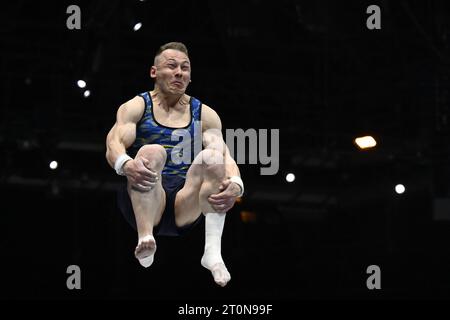 Antwerp, Belgium. 08th Oct, 2023. Igor Radivilov pictured in action at the Artistic Gymnastics World Championships, in Antwerp, Sunday 08 October 2023. The Worlds take place in Antwerp from 30 September to 08 October. BELGA PHOTO DIRK WAEM Credit: Belga News Agency/Alamy Live News Stock Photo