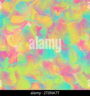 Rainbow colored triangular pattern with reflection. Bright seamless background Stock Photo